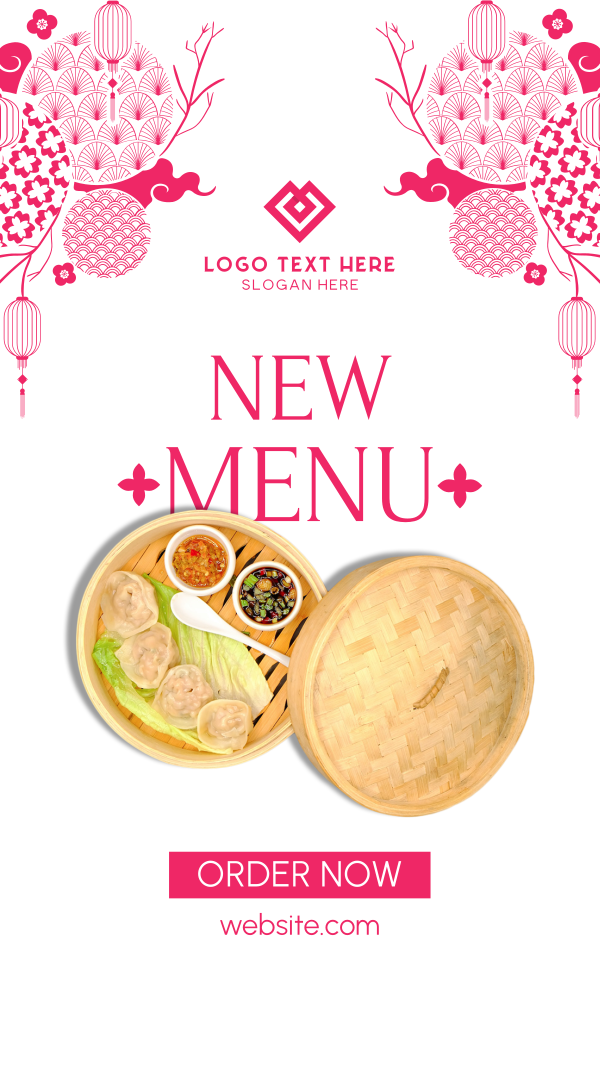 Ornamental Lunar New Year Food Instagram Story Design