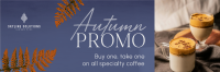 Autumn Coffee Promo Twitter Header Image Preview