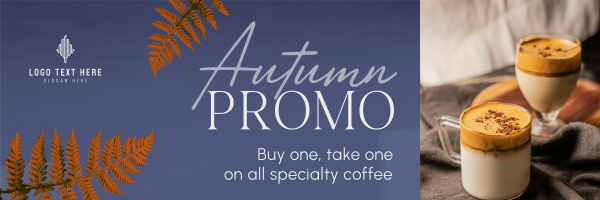 Autumn Coffee Promo Twitter Header Design