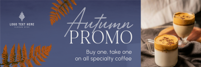 Autumn Coffee Promo Twitter header (cover) Image Preview