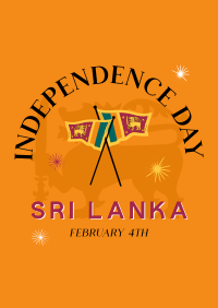 Sri Lanka Independence Badge Poster Image Preview