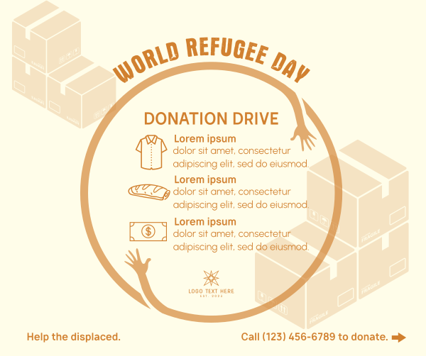 World Refugee Day Donations Facebook Post Design Image Preview