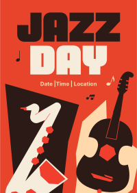 Jazz Instrumental Day Flyer Design