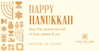 Happy Hanukkah Pattern Facebook ad Image Preview