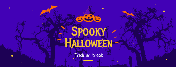 Spooky Halloween Facebook Cover Design Image Preview