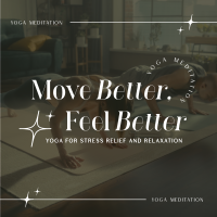Modern Feel Better Yoga Meditation Instagram post Image Preview