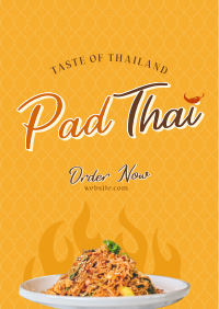 Authentic Pad Thai Poster Design