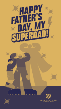 Superhero Father's Day Facebook story Image Preview