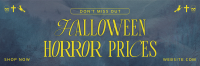 Vintage Halloween Sale Twitter Header Design