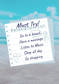 Beach Relaxation List Flyer Design