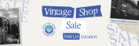 Retro Vintage Shop Sale Twitter Header Preview