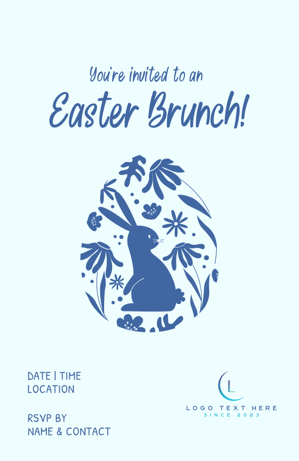 Fun Easter Bunny Invitation Design Image Preview