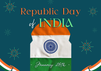 Indian National Republic Day Postcard Image Preview