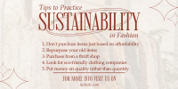 Sustainable Fashion Tips Twitter post Image Preview