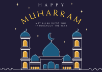 Welcoming Muharram Postcard Design