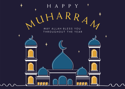 Welcoming Muharram Postcard Image Preview