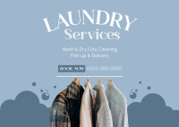 Dry Cleaning Service Postcard Image Preview