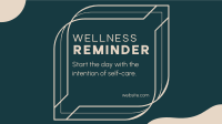 Wellness Self Reminder Facebook Event Cover Design