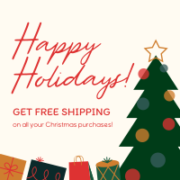 Christmas Free Shipping Instagram post Image Preview