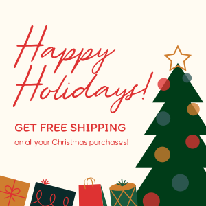 Christmas Free Shipping Instagram post Image Preview