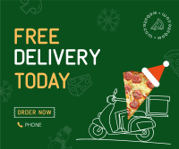 Holiday Pizza Delivery Facebook Post Design