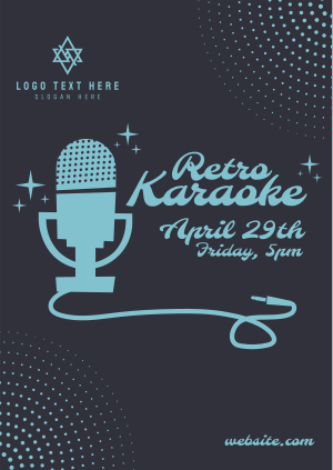 Vintage Karaoke Poster Image Preview