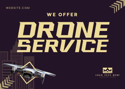 Drone Photography Service Postcard Image Preview