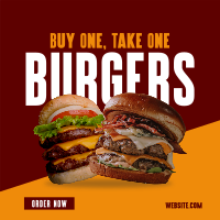Double Burgers Promo Instagram Post Design