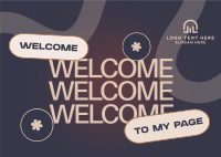 Minimal Welcome Page Postcard Design