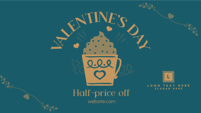 Valentine's Day Cafe Sale Facebook event cover Image Preview