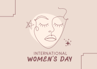 International Women's Day Illustration Postcard Design