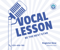 Vocal Coaching Lesson Facebook Post Design