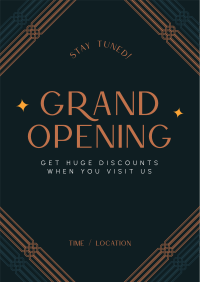 Art Deco Grand Opening Poster Image Preview