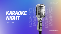 Karaoke Night Gradient Facebook event cover Image Preview