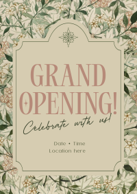 Elegant Floral Opening Flyer Design