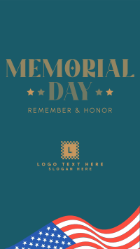 In Honor of Memorial Day YouTube Short Design