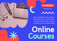 Online Education Courses Postcard Image Preview
