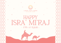 Celebrating Isra' Mi'raj Journey Postcard Design