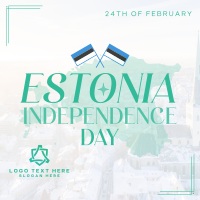 Majestic Estonia Independence Day Linkedin Post Design