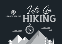 Mountain Hiking Trail Postcard Design