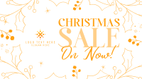 Decorative Christmas Sale Facebook Event Cover Design