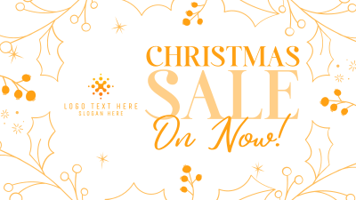 Decorative Christmas Sale Facebook event cover Image Preview