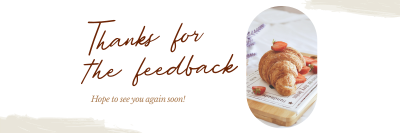 Cafe Customer Feedback Twitter header (cover) Image Preview