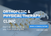 Orthopedic and Physical Therapy Clinic Postcard Image Preview