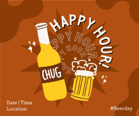 Happy Hour Drinks Facebook post Image Preview
