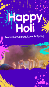 Holi Celebration Facebook Story Design