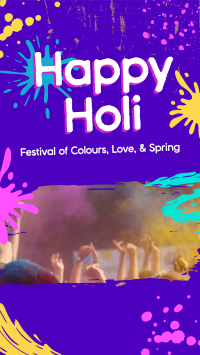 Holi Celebration Facebook story Image Preview