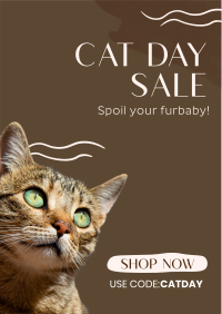 Cat Day Sale Flyer Design