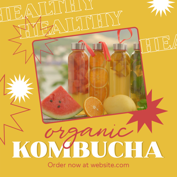 Healthy Kombucha Instagram Post Design