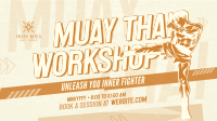 Muay Thai Workshop Facebook Event Cover Image Preview